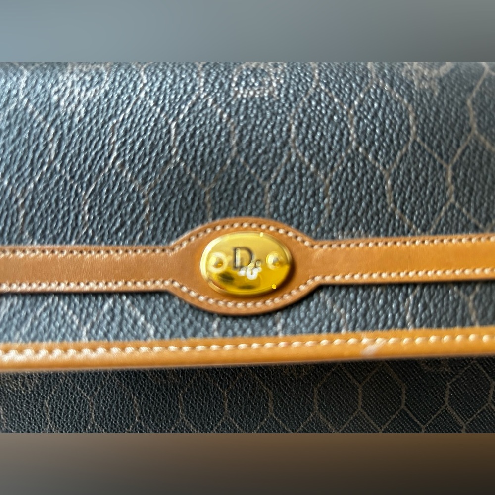 Vintage Christian Dior logo canvas clutch, never used! - Picture 2 of 10